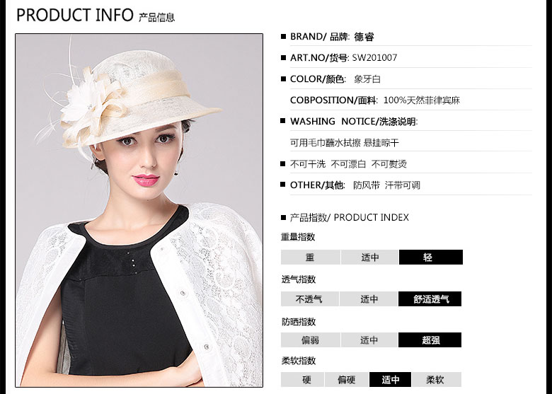 時尚麻紗帽定制，防紫外線遮陽帽，產(chǎn)品信息